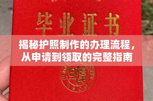 济南揭秘护照制作的办理流程，从申请到领取的完整指南